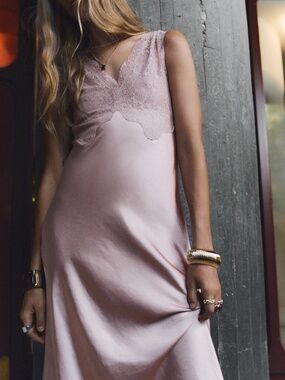 MANGO SATIN CAMISOLE DRESS